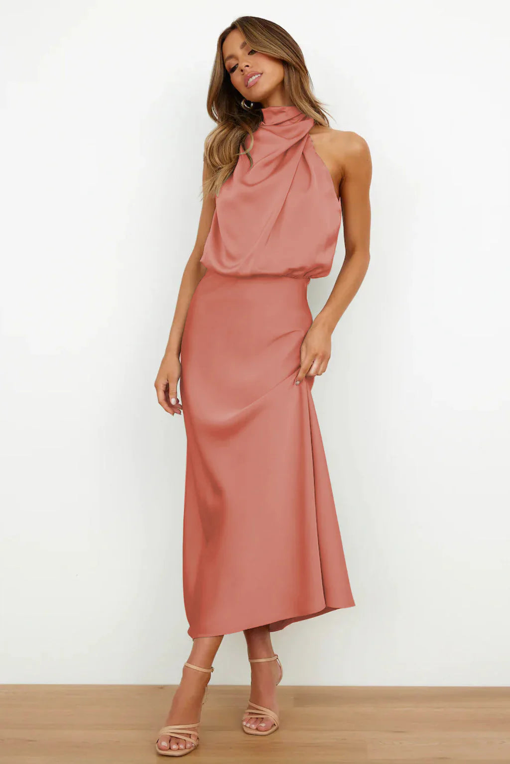 Violeta | Draped Dress Sahara
