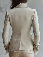 Women’s Ivory Embroidered Tailored Blazer