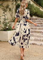 Estella | Elegant Floral Midi Dress