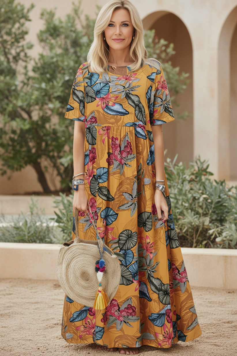 LEONORA - Floral Elegance Dress