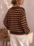 Mabel | Striped Knit Cardigan