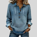 Azalea - Vintage Cable Knit Collared Jumper