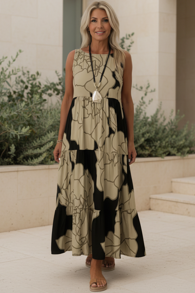 JINDI - ELEGANT FLORAL PRINT DRESS
