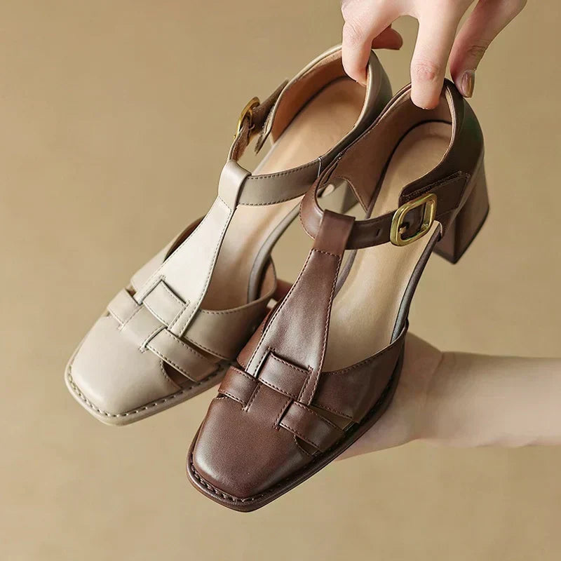 Belliora | Summer Sandals with Square Toe Design