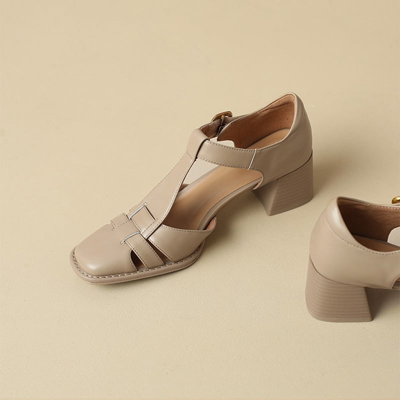 Belliora | Summer Sandals with Square Toe Design