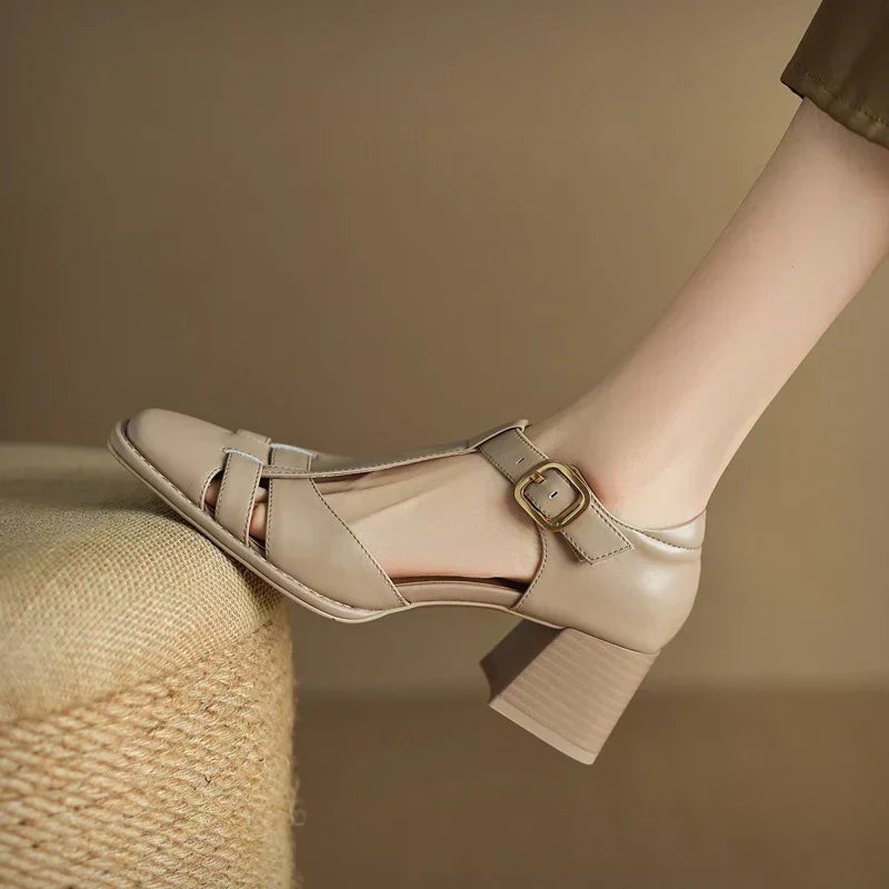 Belliora | Summer Sandals with Square Toe Design