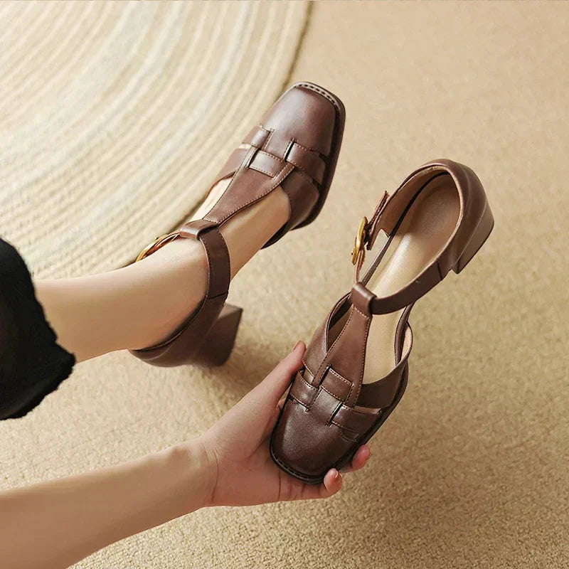 Belliora | Summer Sandals with Square Toe Design