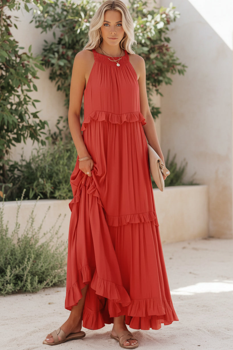 GAIA - Ruffled Maxi Dress