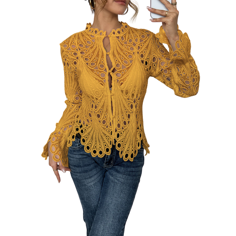 SARAH™ – Contemporary Blouse with Hollow Detail