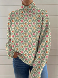 Chloe | Lovely Floral Turtleneck