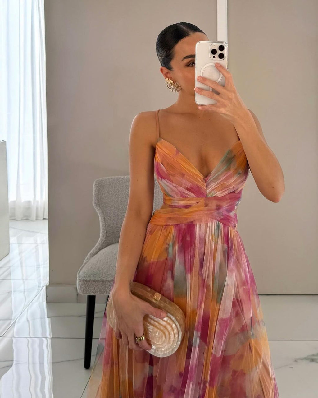 Giselle - Captivating Floral Print Maxi Dress