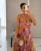 Giselle - Captivating Floral Print Maxi Dress