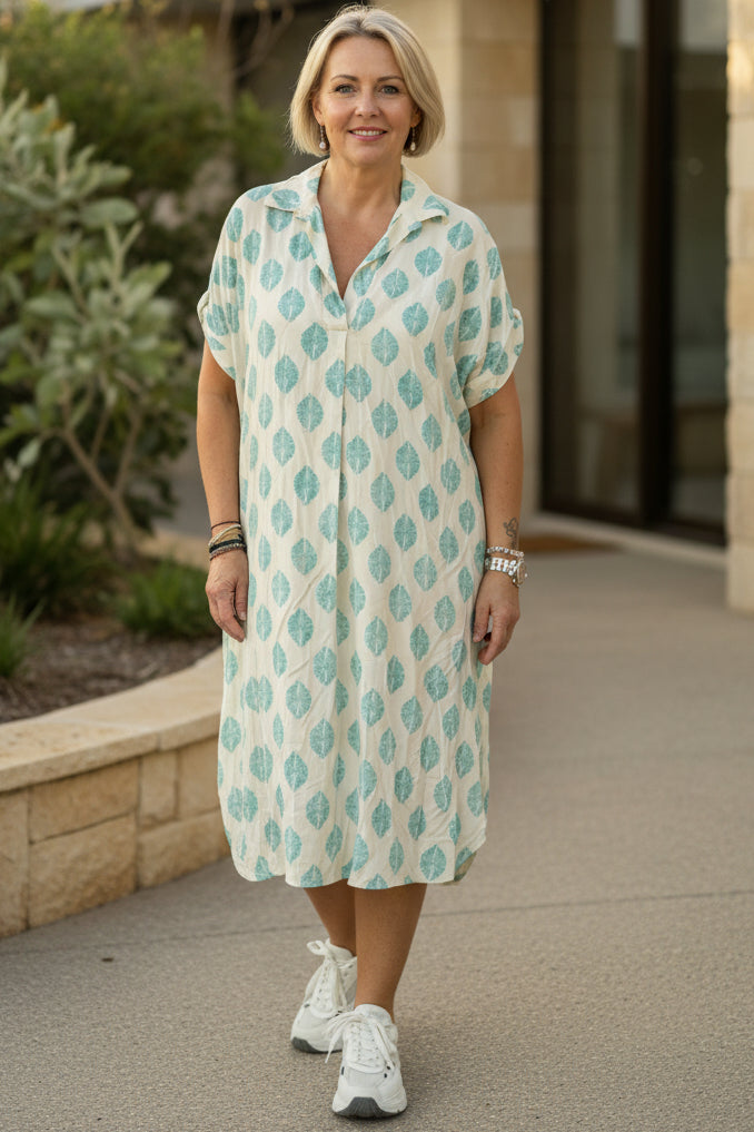JULIANNE - PATTERNED SHIRT DRESS