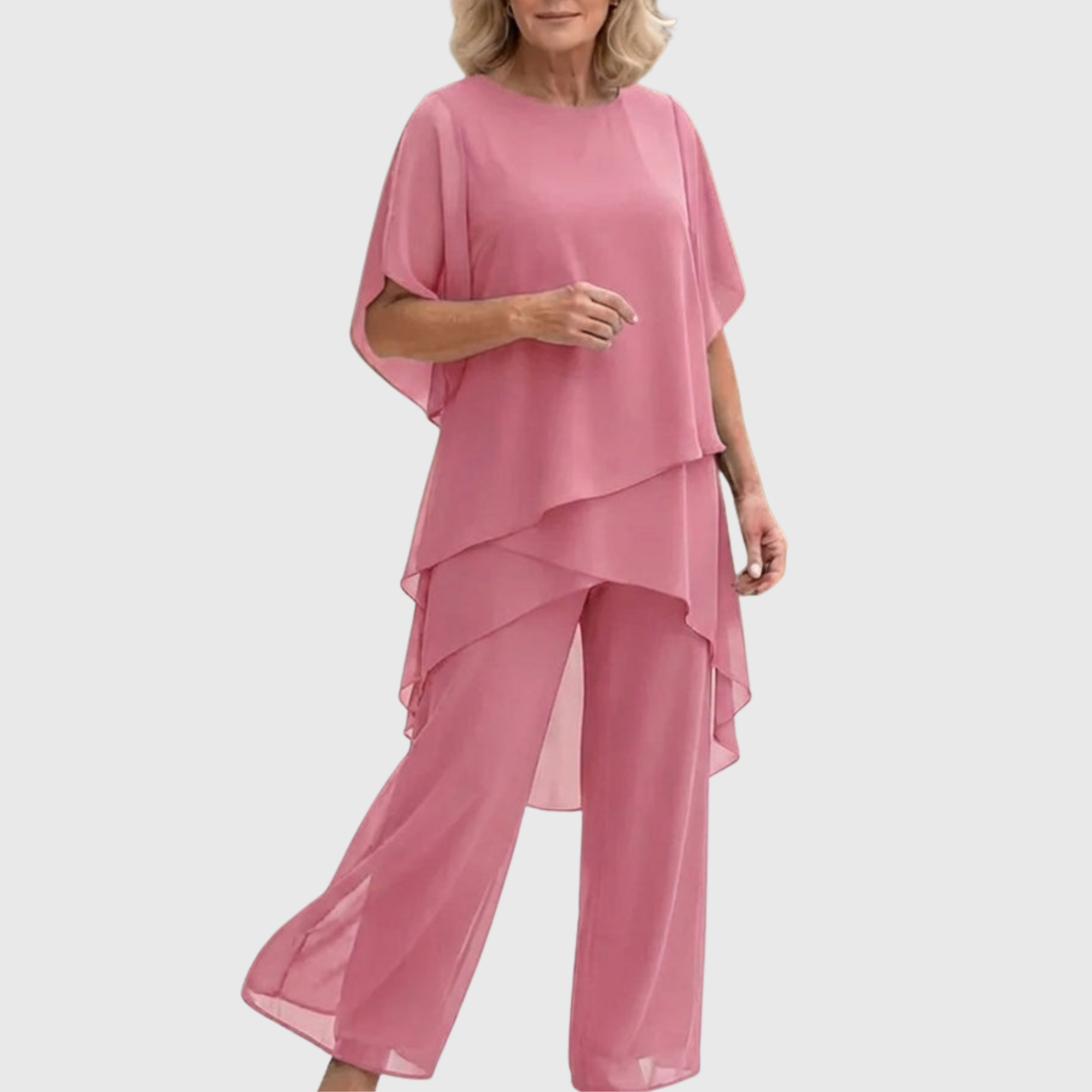 Linda | Draped Palazzo Pants Suit