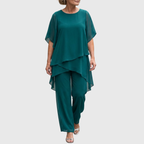 Linda | Draped Palazzo Pants Suit