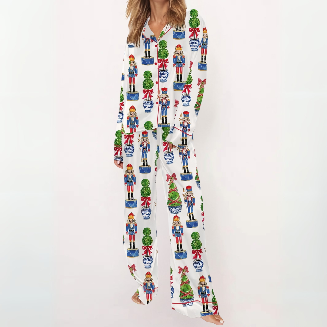 SYLIA™ - Relaxed Fit Printed Shirt & Cozy Pajama Set