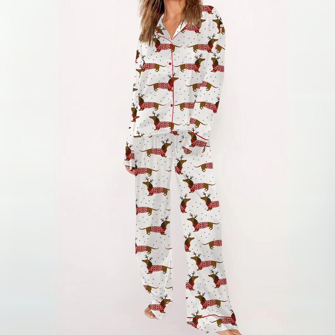 SYLIA™ - Relaxed Fit Printed Shirt & Cozy Pajama Set