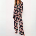 SYLIA™ - Relaxed Fit Printed Shirt & Cozy Pajama Set
