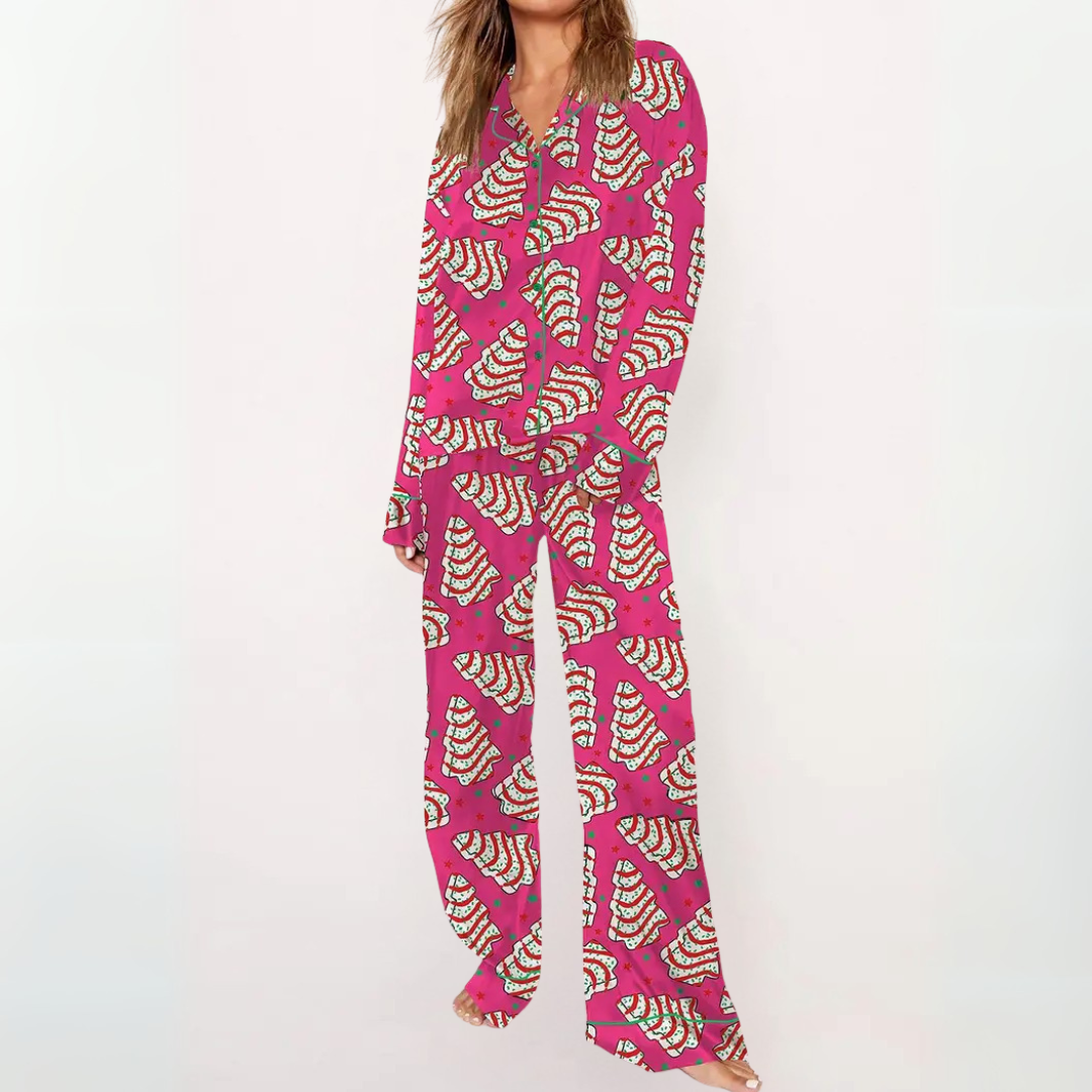 SYLIA™ - Relaxed Fit Printed Shirt & Cozy Pajama Set