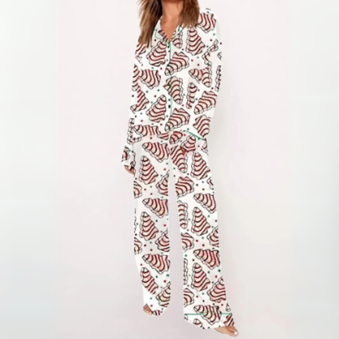 SYLIA™ - Relaxed Fit Printed Shirt & Cozy Pajama Set