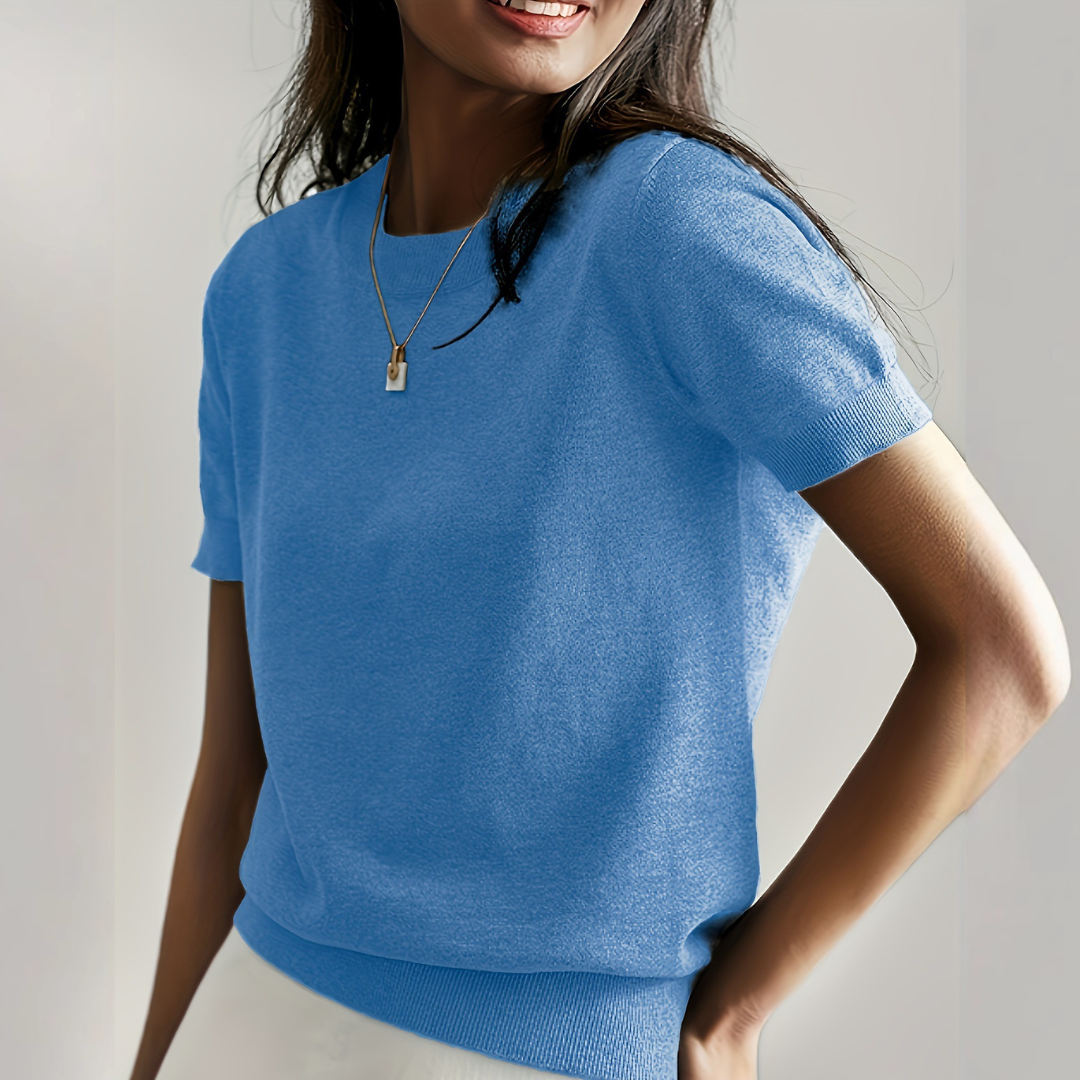 Viane - Relaxed Fit Short Sleeve Crew Neck Tee
