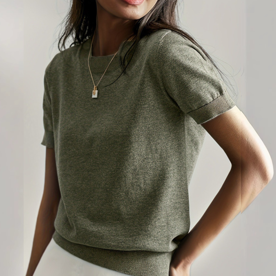 Viane - Relaxed Fit Short Sleeve Crew Neck Tee