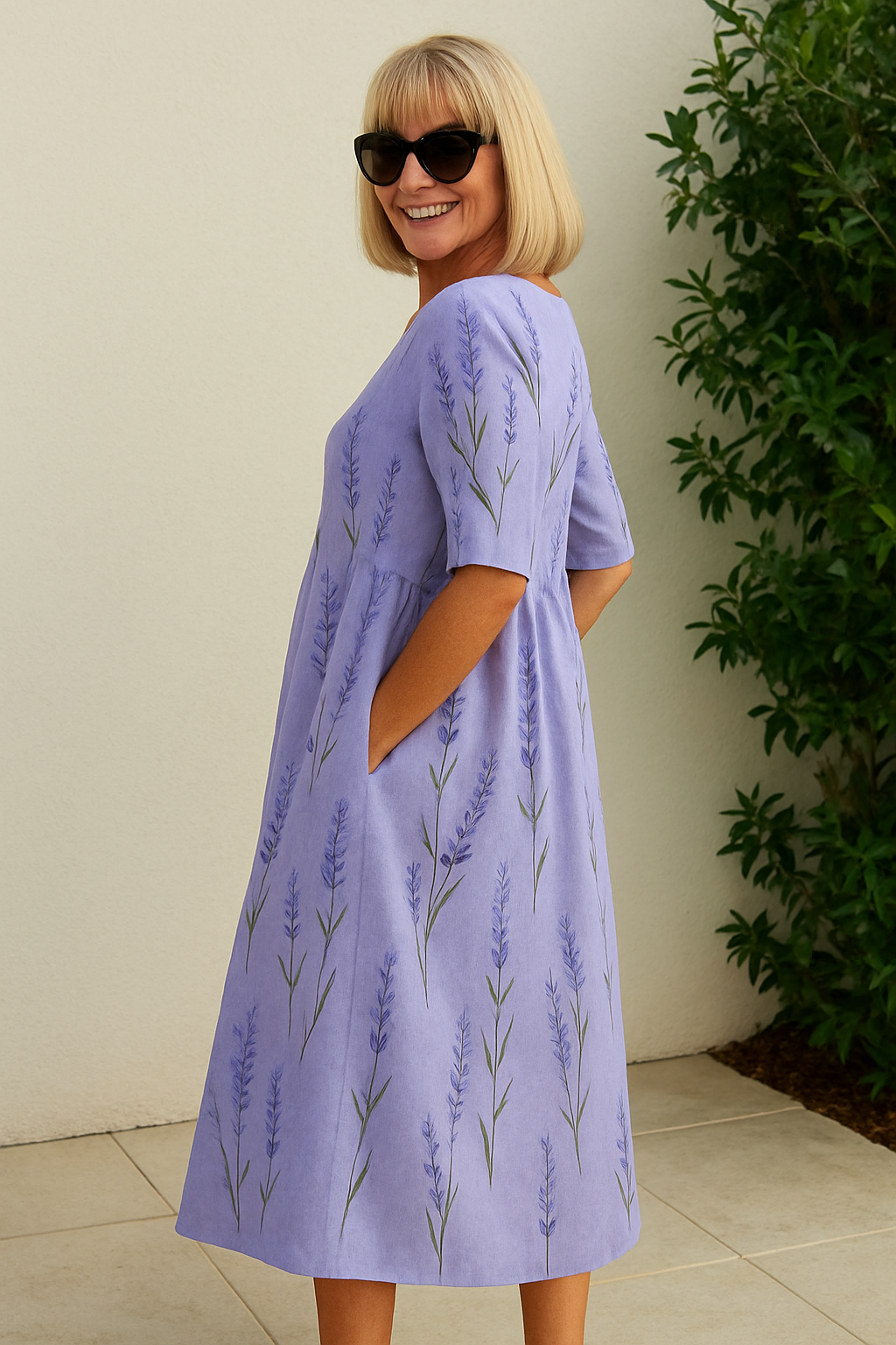 Elize - Effortlessly Elegant Midi Dress for Everyday Comfort