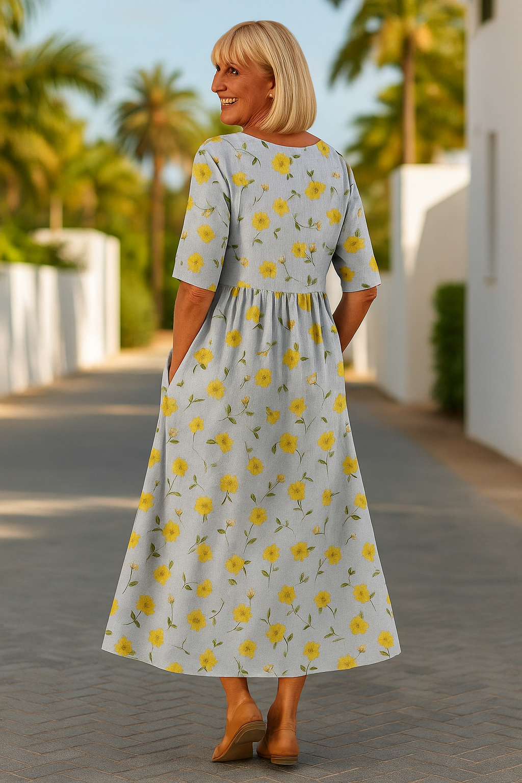 Eliza | Effortlessly Elegant Midi Dress - Daily Comfort Redefined