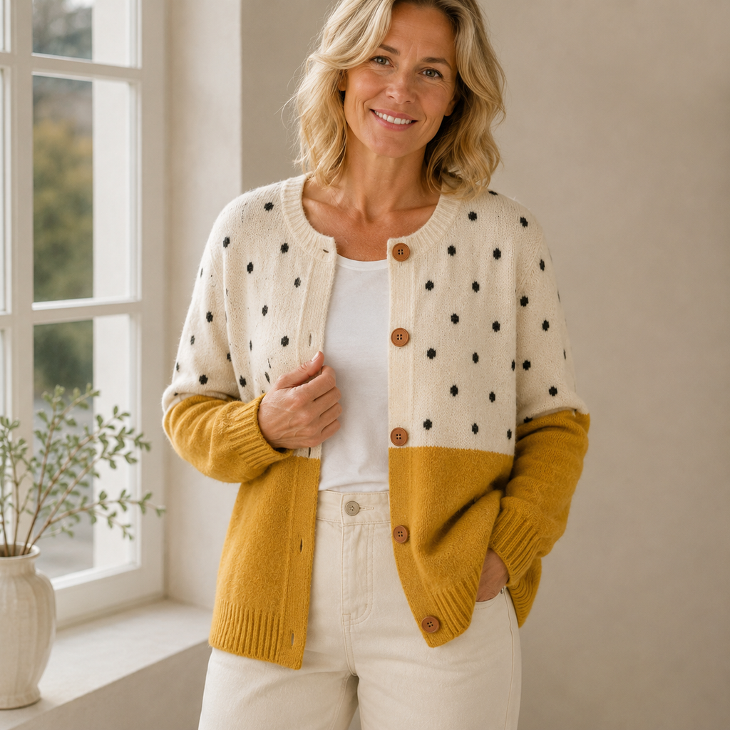 Monique | Yellow Button Cardigan