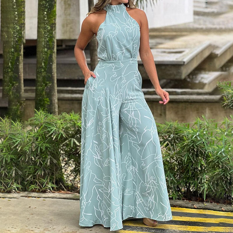 QIANA™ - Chic Sleeveless Summer Jumpsuit with Elegant Wide Legs