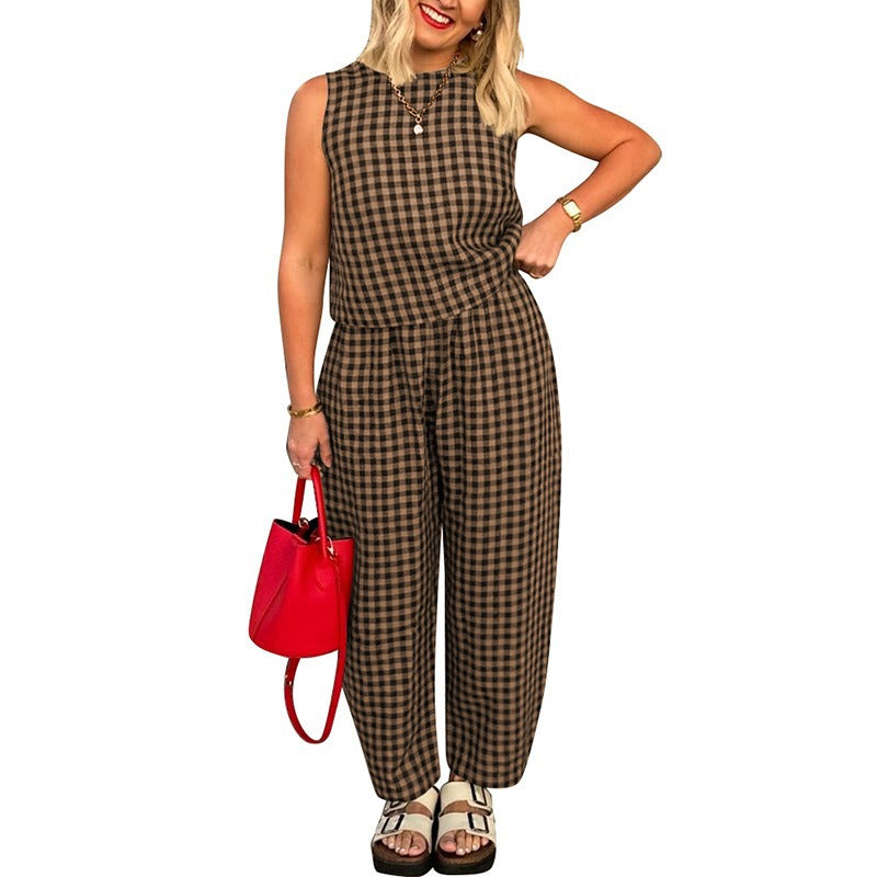 LEIGH™ - Breezy Sleeveless Two-Piece Casual Lounge Set