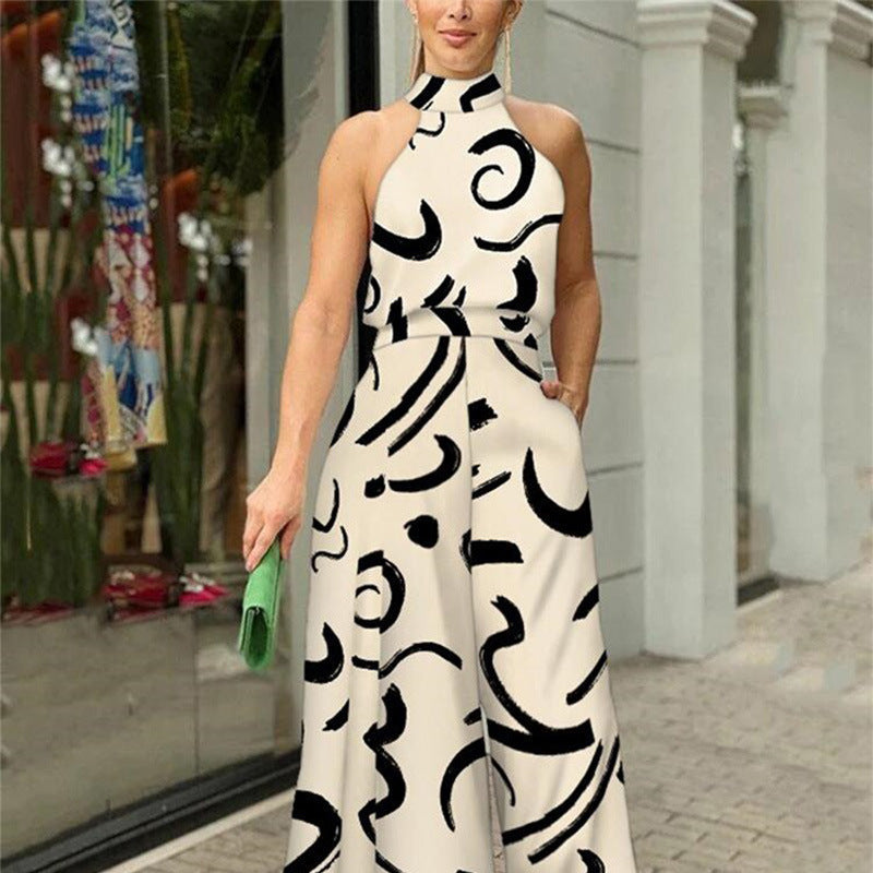 QIANA™ - Chic Sleeveless Summer Jumpsuit with Elegant Wide Legs