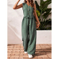 CHARISSA™ – Chic Sleeveless V-Neck Top and Pant Ensemble