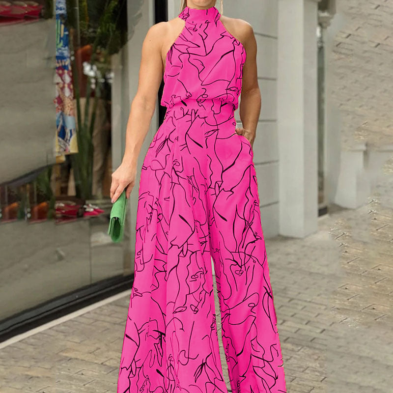 QIANA™ - Chic Sleeveless Summer Jumpsuit with Elegant Wide Legs
