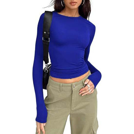 Jill - Relaxed Fit Long Sleeve Round Neck Tee