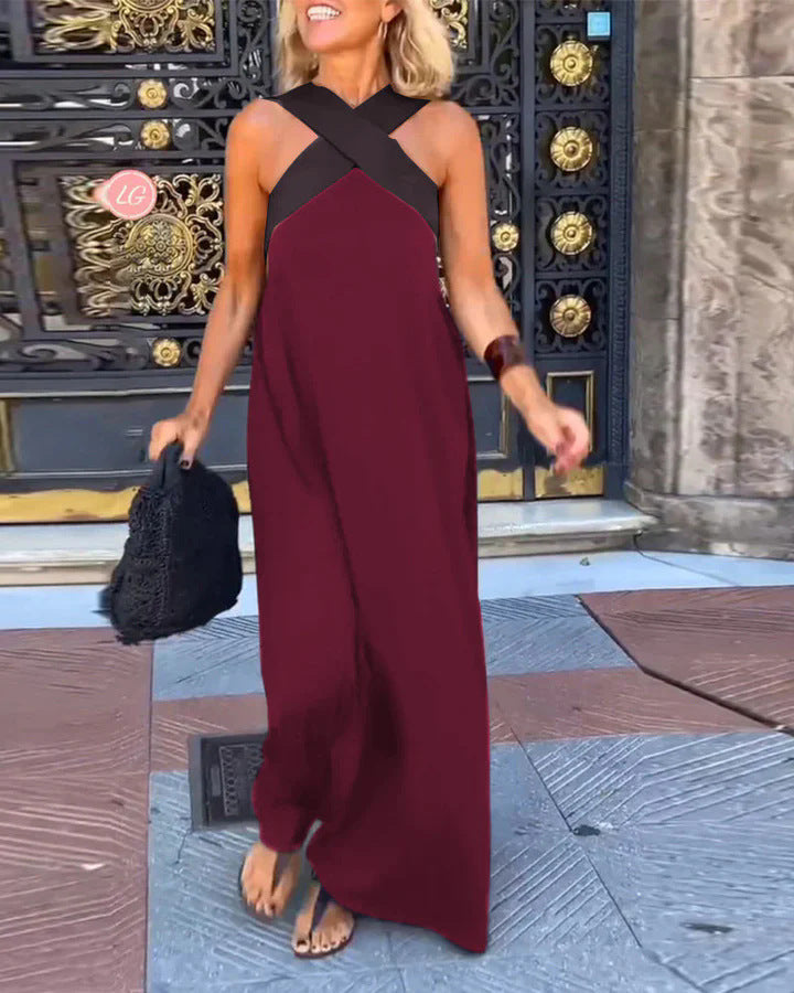 DELPHINE | Crossover Cut Dress