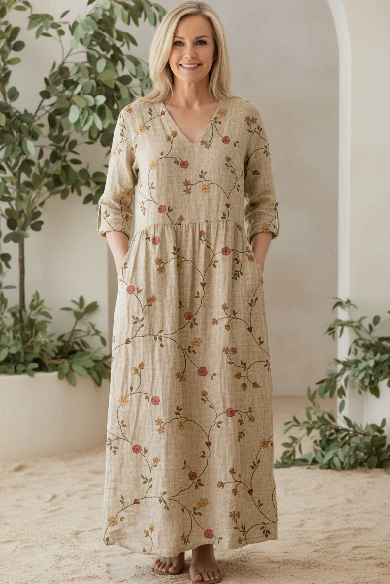 ANITA - ELEGANT FLORAL DRESS