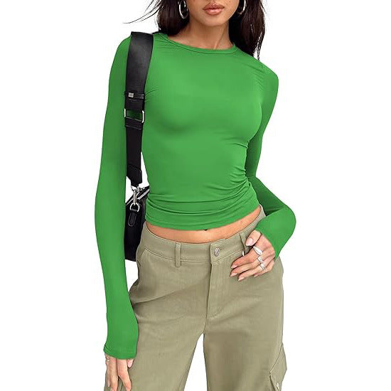 Jill - Relaxed Fit Long Sleeve Round Neck Tee