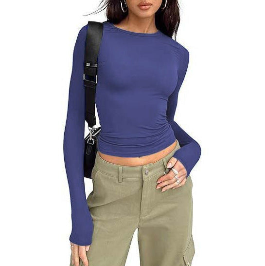 Jill - Relaxed Fit Long Sleeve Round Neck Tee