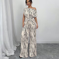 KENDI™ - Chic Asymmetrical Strap Wide-Leg Jumpsuit