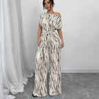 KENDI™ - Chic Asymmetrical Strap Wide-Leg Jumpsuit