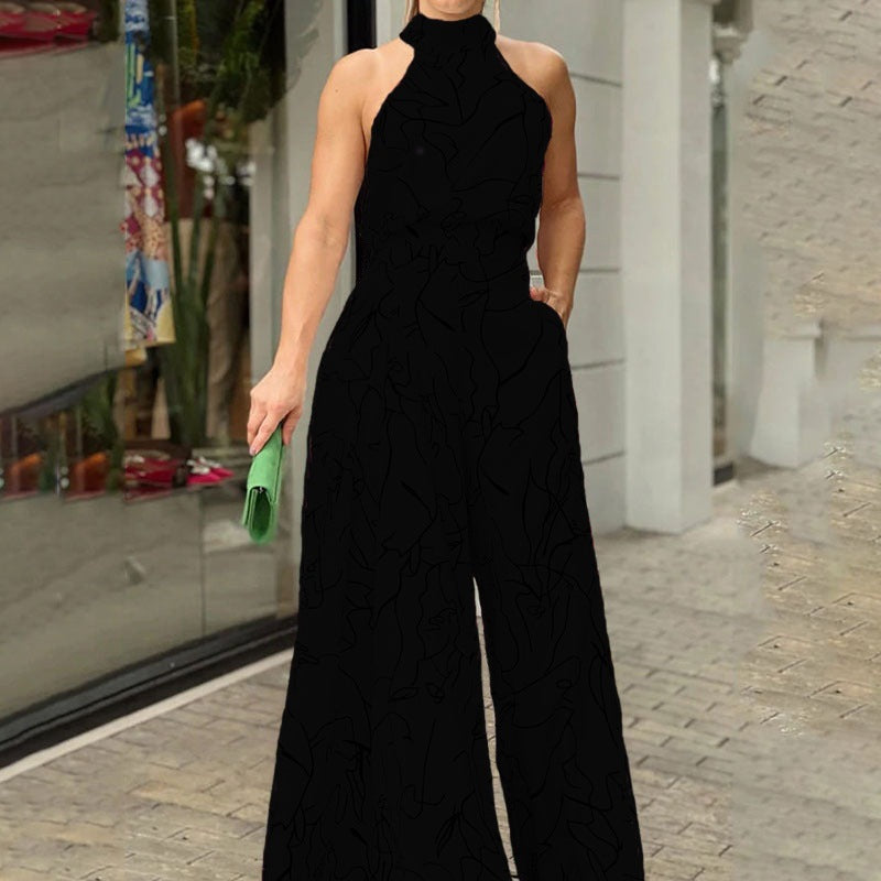 QIANA™ - Chic Sleeveless Summer Jumpsuit with Elegant Wide Legs