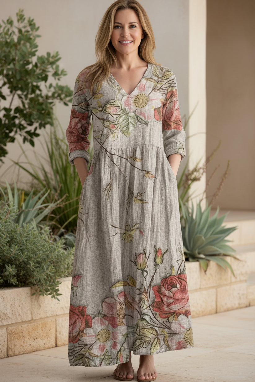 ANITA - ELEGANT FLORAL DRESS