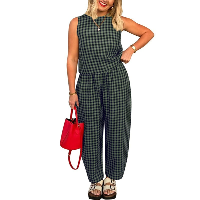 LEIGH™ - Breezy Sleeveless Two-Piece Casual Lounge Set