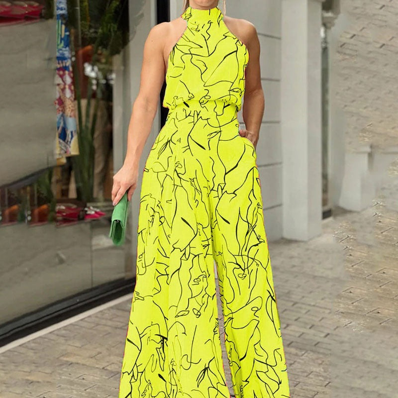 QIANA™ - Chic Sleeveless Summer Jumpsuit with Elegant Wide Legs