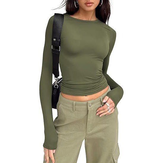 Jill - Relaxed Fit Long Sleeve Round Neck Tee
