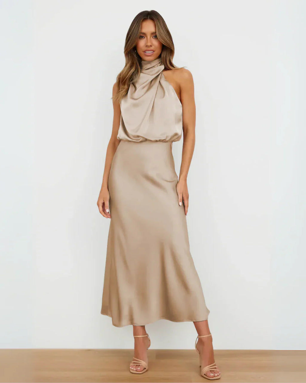 Violeta | Draped Dress Sahara