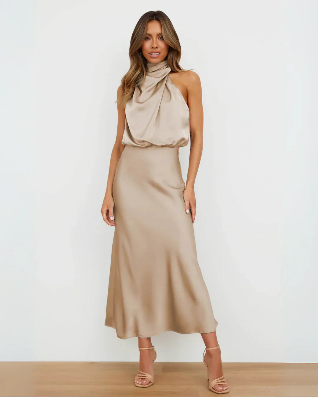 Violeta | Draped Dress Sahara