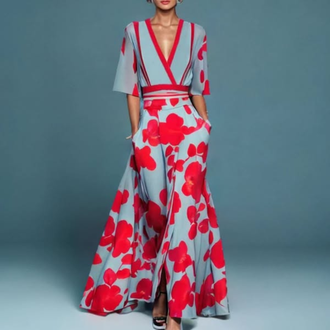 Hazel - Chic Floral Wrap Dress