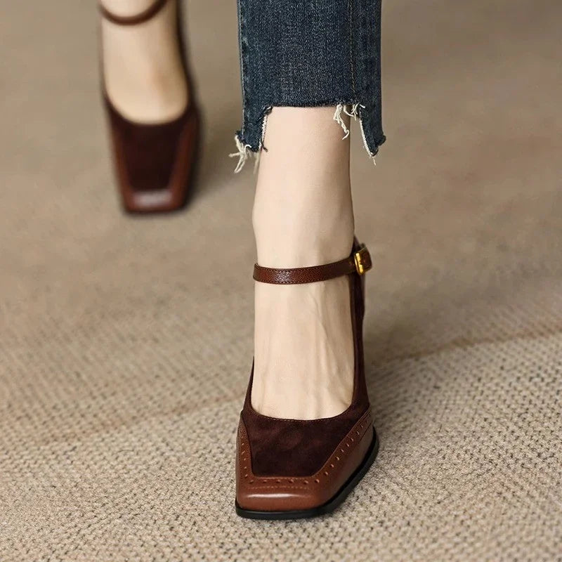 Ellie | Timeless Leather High Heels